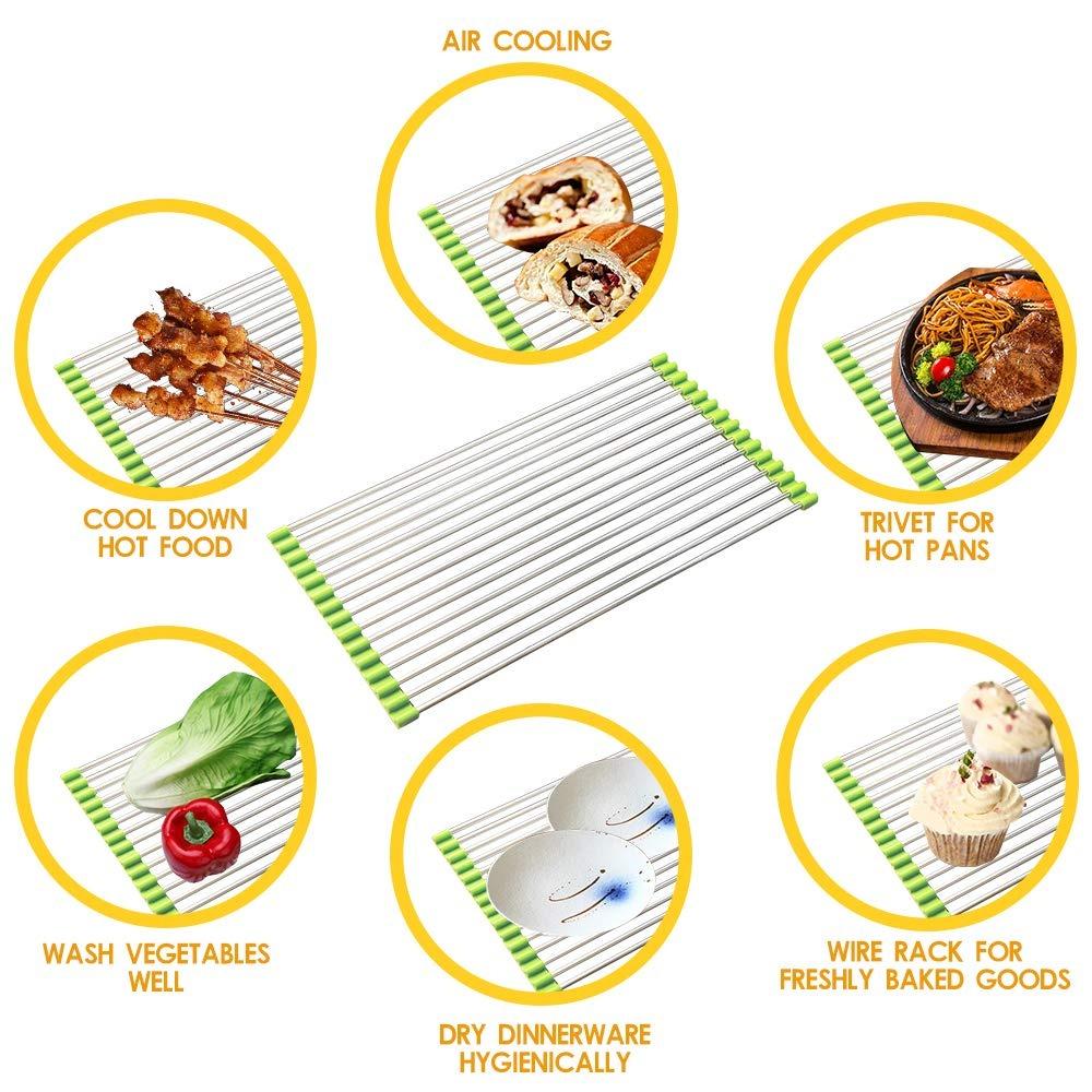2064A FOLDABLE DRAIN RACK KITCHEN SINK ROLL UP DISH DRYING RACK PORTABLE DISH RACK DeoDap 2064A FOLDABLE DRAIN RACK KITCHEN SINK ROLL UP DISH DRYING RACK PORTABLE DISH RACK DeoDap